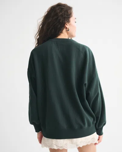 Abercrombie & Fitch Peanuts Sunday Crew In Green