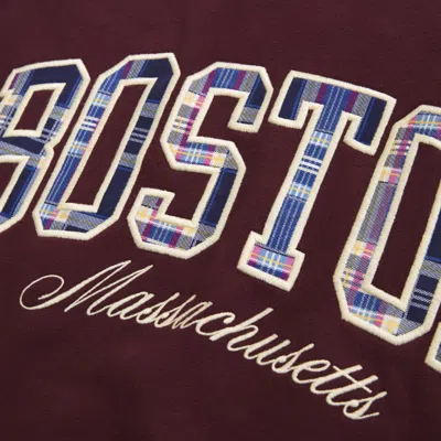 Abercrombie & Fitch Plaid  Sunday Crew In Burgundy