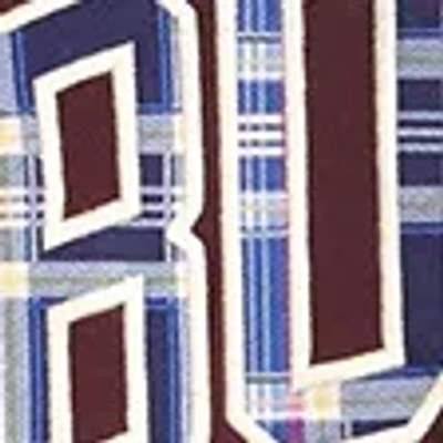 Abercrombie & Fitch Plaid  Sunday Crew In Burgundy