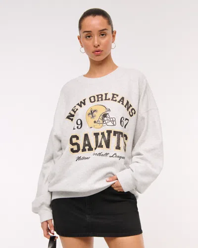 Abercrombie & Fitch New Orleans Saints  Sunday Crew In White