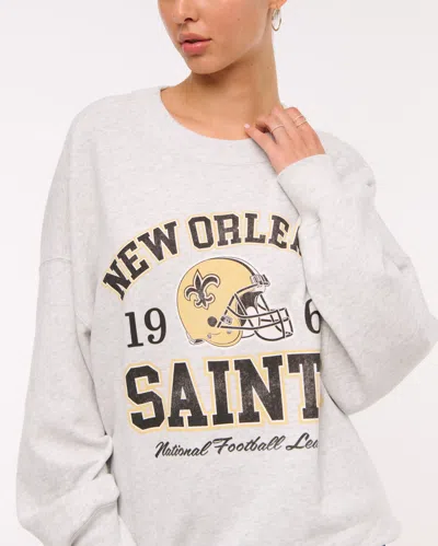 Abercrombie & Fitch New Orleans Saints  Sunday Crew In White