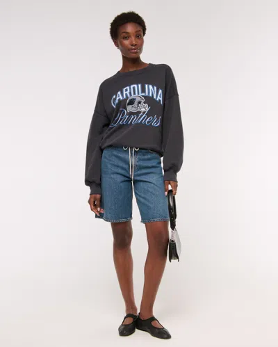 Abercrombie & Fitch Carolina Panthers  Sunday Crew In Gray