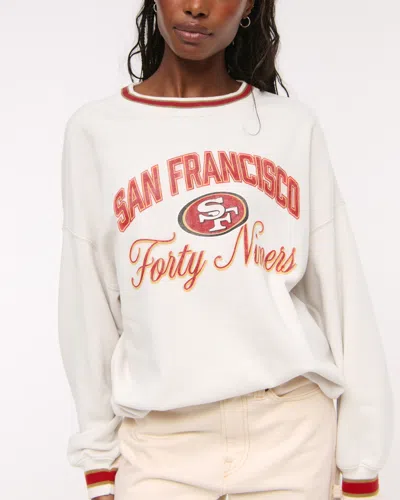 Abercrombie & Fitch San Francisco 49ers  Sunday Crew In White