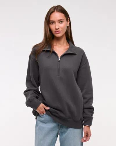 Abercrombie & Fitch Sunday Half-zip In Gray
