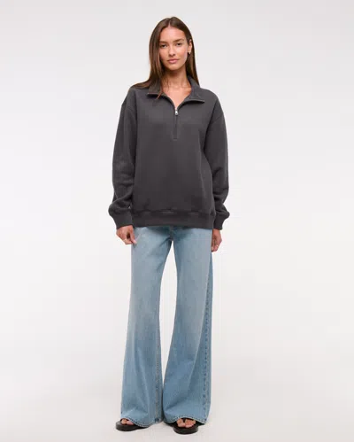 Abercrombie & Fitch Sunday Half-zip In Gray