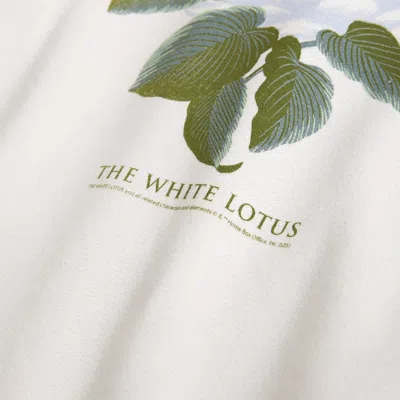 Abercrombie & Fitch The White Lotus Graphic Oversized Sunday Crew In White