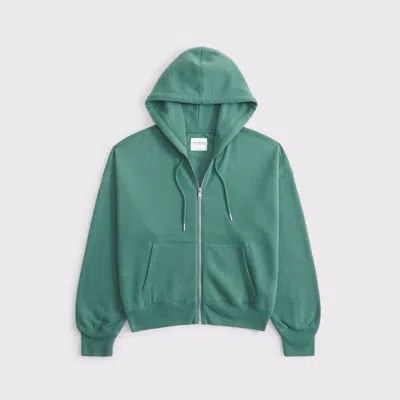 Abercrombie & Fitch Sunday Hooded Full-zip In Green