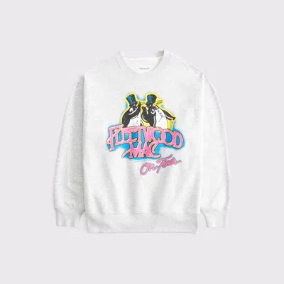 Abercrombie & Fitch Fleetwood Mac Graphic  Sunday Crew In Gray