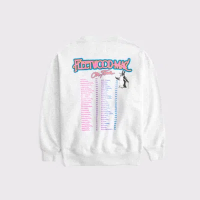 Abercrombie & Fitch Fleetwood Mac Graphic  Sunday Crew In Gray