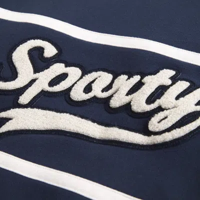 Abercrombie & Fitch Sporty Graphic Crew In Blue