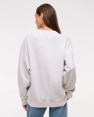 Abercrombie & Fitch Usa Oversized Sunday Crew In Gray