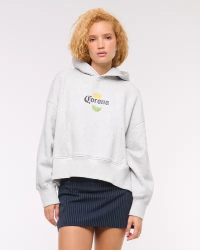Abercrombie & Fitch Corona Graphic Hoodie In Gray