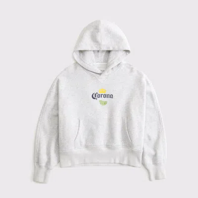 Abercrombie & Fitch Corona Graphic Hoodie In Gray