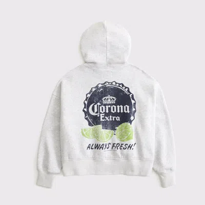 Abercrombie & Fitch Corona Graphic Hoodie In Gray