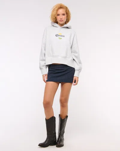 Abercrombie & Fitch Corona Graphic Hoodie In Gray