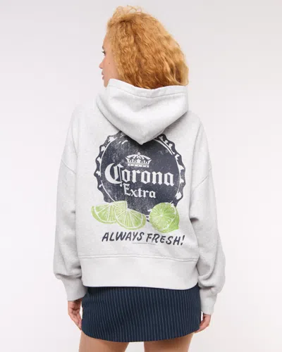 Abercrombie & Fitch Corona Graphic Hoodie In Gray