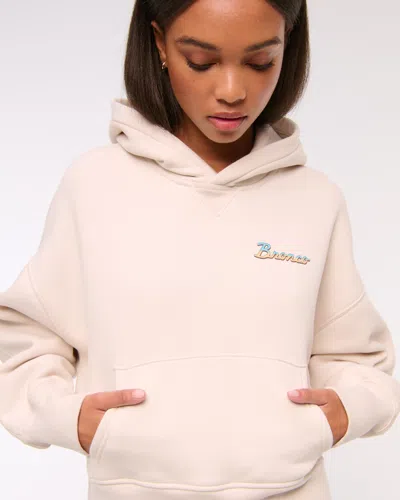 Abercrombie & Fitch Ford Graphic Sunday Hoodie In Sand