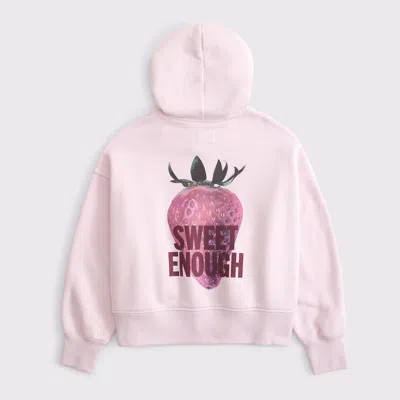 Abercrombie & Fitch Fruit Graphic Hoodie In Pink