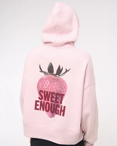 Abercrombie & Fitch Fruit Graphic Hoodie In Pink