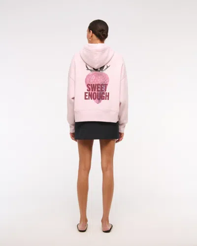 Abercrombie & Fitch Fruit Graphic Hoodie In Pink