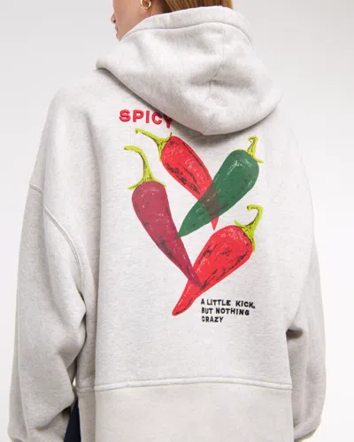 Abercrombie & Fitch Spicy Graphic Hoodie In Gray
