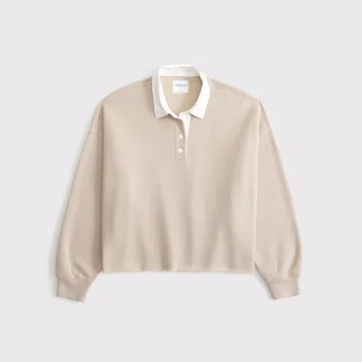Abercrombie & Fitch Essential Collared Polo Crew In Neutral
