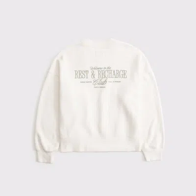 Abercrombie & Fitch Rest & Recharge Classic Sunday Crew In Neutral