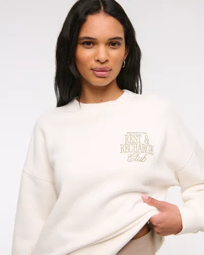 Abercrombie & Fitch Rest & Recharge Classic Sunday Crew In Neutral