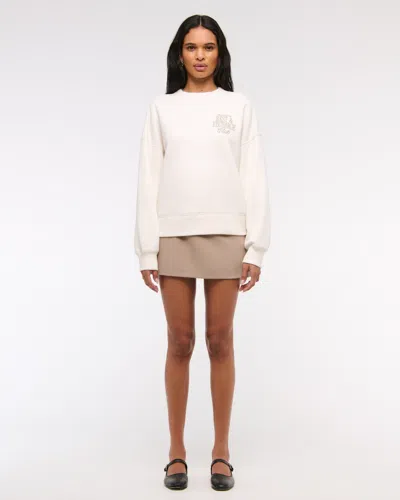 Abercrombie & Fitch Rest & Recharge Classic Sunday Crew In Neutral