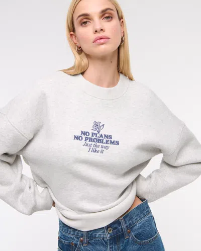 Abercrombie & Fitch No Plans Classic Sunday Crew In Brown