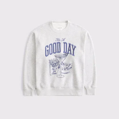 Abercrombie & Fitch Good Day Graphic Sunday Crew In Blue