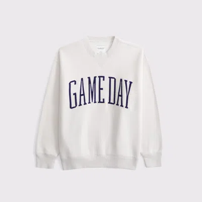 Abercrombie & Fitch Game Day  Sunday Crew In White