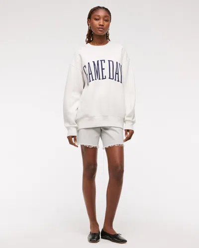 Abercrombie & Fitch Game Day  Sunday Crew In White