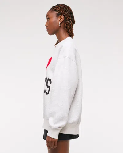 Abercrombie & Fitch I Love Sports  Sunday Crew In Gray