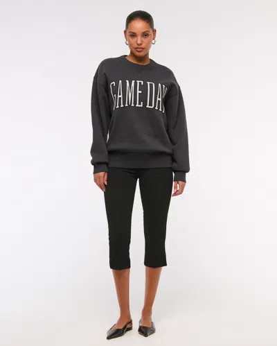 Abercrombie & Fitch Game Day  Sunday Crew In Gray