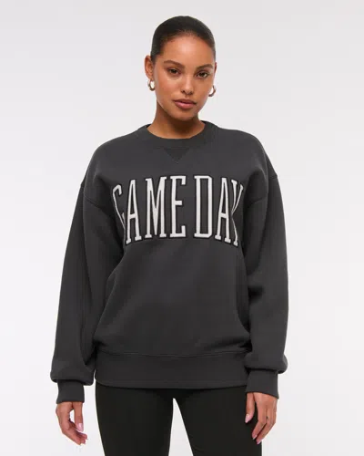 Abercrombie & Fitch Game Day  Sunday Crew In Gray