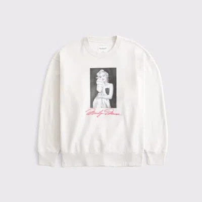 Abercrombie & Fitch Marilyn Monroe  Sunday Crew In White