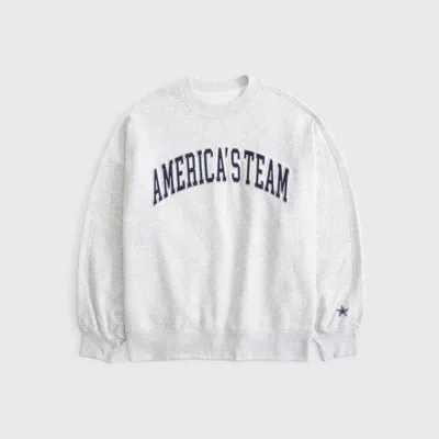 Abercrombie & Fitch Dallas Cowboys Graphic Oversized Sunday Crew In White