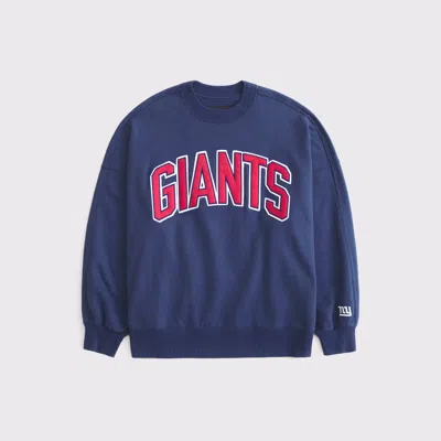 Abercrombie & Fitch New York Giants Graphic Oversized Sunday Crew In White
