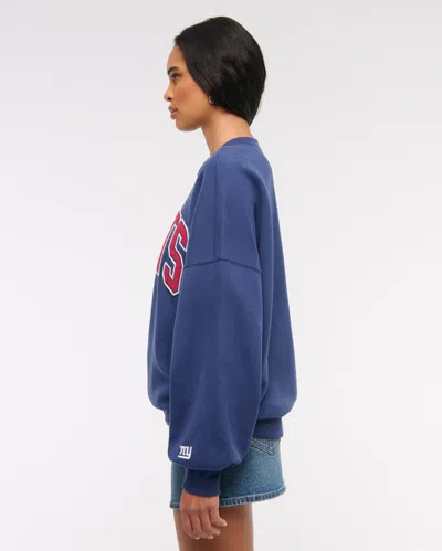 Abercrombie & Fitch New York Giants Graphic Oversized Sunday Crew In White