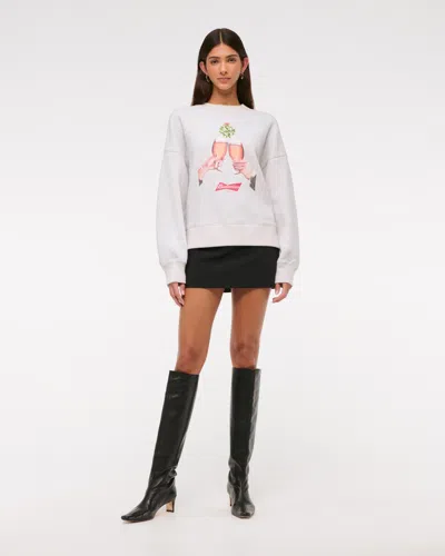 Abercrombie & Fitch Budweiser Classic Sunday Crew In Gray