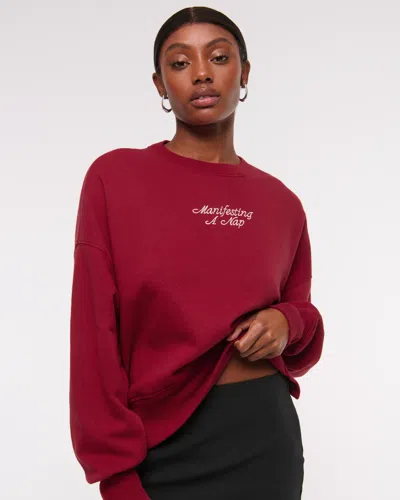 Abercrombie & Fitch Manifesting A Nap Graphic Easy Sunday Crew