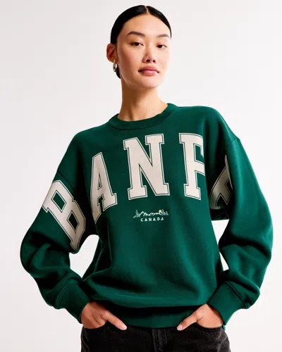 Abercrombie & Fitch Ski Destination Sunday Crew In Green