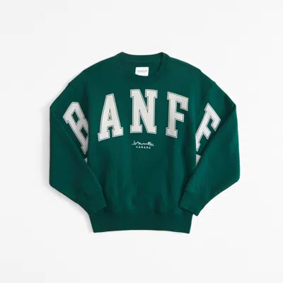 Abercrombie & Fitch Ski Destination Sunday Crew In Green