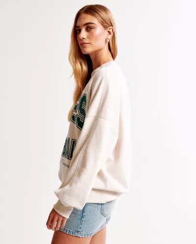Abercrombie & Fitch Philadelphia Eagles Graphic Oversized Sunday Crew In Neutral
