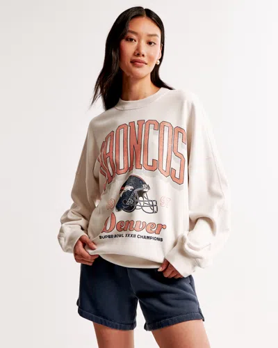 Abercrombie & Fitch Denver Broncos Graphic Oversized Sunday Crew