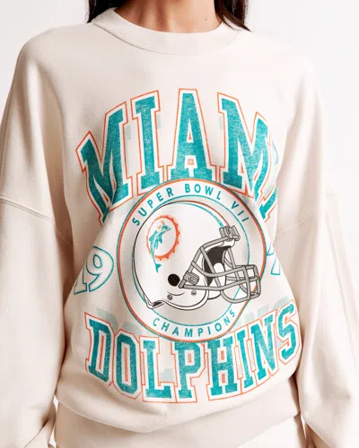 Abercrombie & Fitch Miami Dolphins Graphic Oversized Sunday Crew
