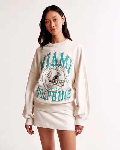 Abercrombie & Fitch Miami Dolphins Graphic Oversized Sunday Crew