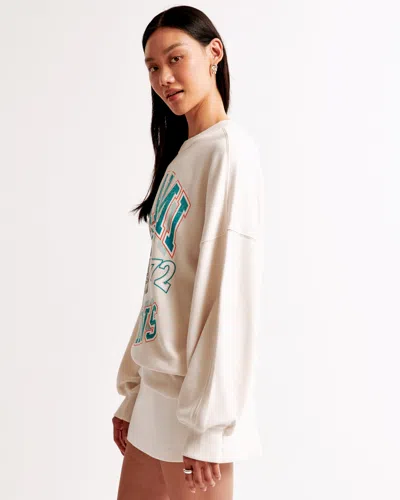 Abercrombie & Fitch Miami Dolphins Graphic Oversized Sunday Crew