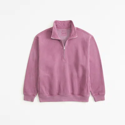 Abercrombie & Fitch Sunday Half-zip In Purple